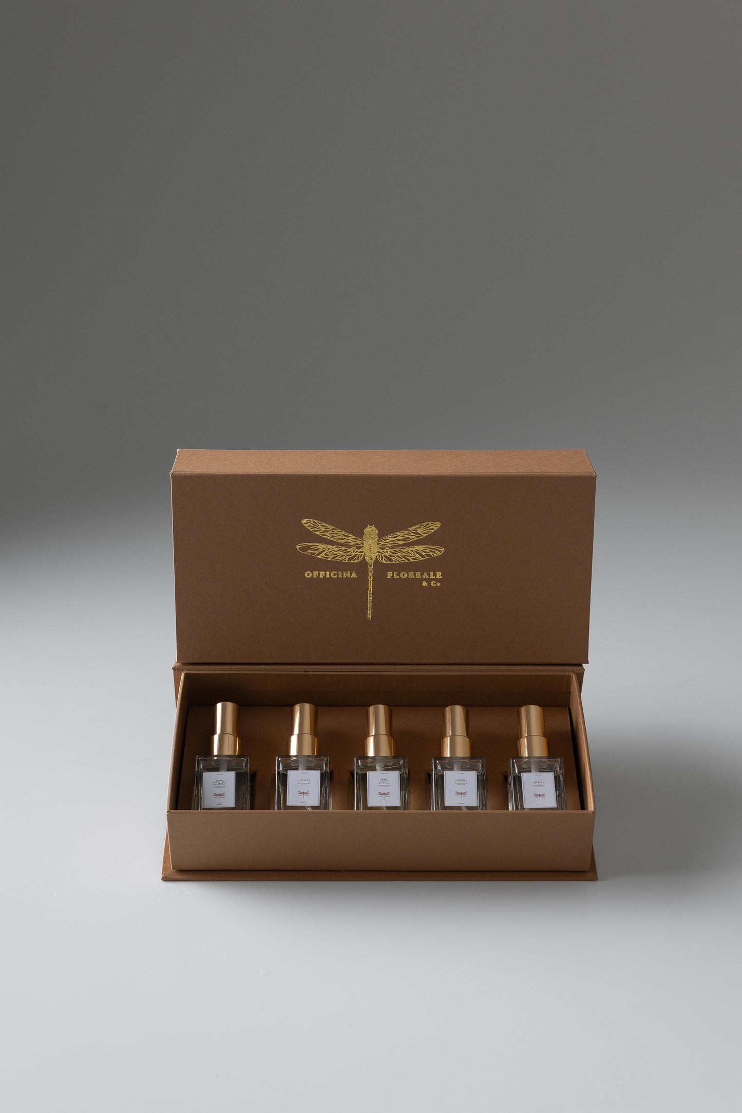 Caixa com Kit mini Home Spray - Lavanda, Verbena, Flor de Figo, Cashmere da Serra e Itaipava